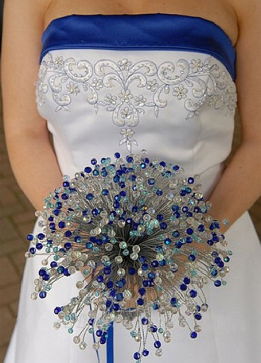 blue beaded crystals