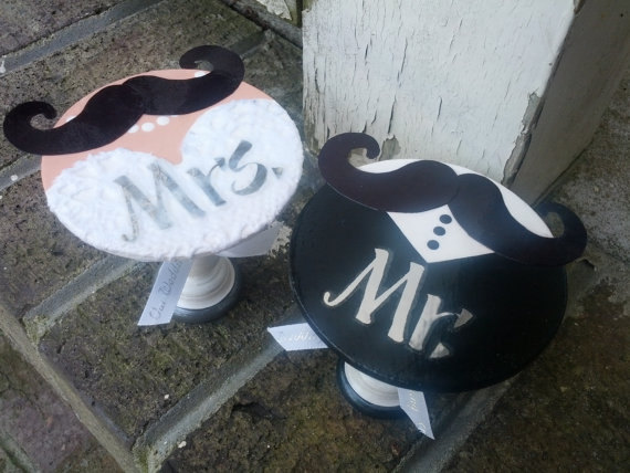 Mustache Cupcake stand on Etsy