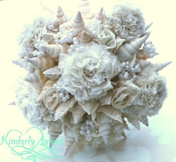 seashells wedding bouquet