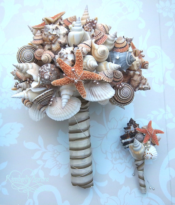 seashells wedding bouquet