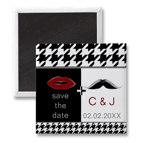 Mustache Save the Date Magnets by Mgdezigns.com