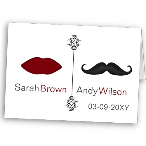 Mustache Save the Dates