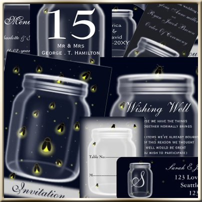 Fireflies in a mason jar Set