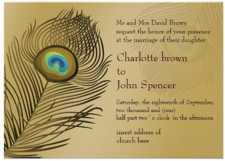 Peacock Wedding Invites