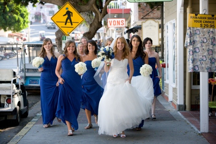 bride and bridesmaids