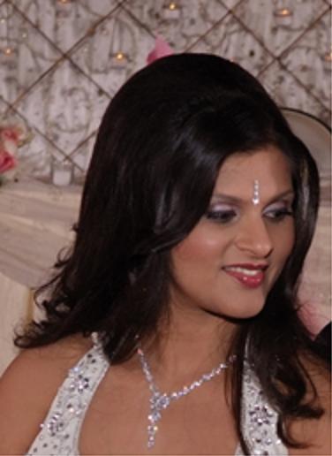  bride with airbrush makeup application