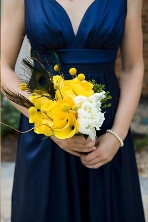 Blue bridesmaid dress