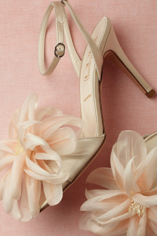 peach pink wedding shoes