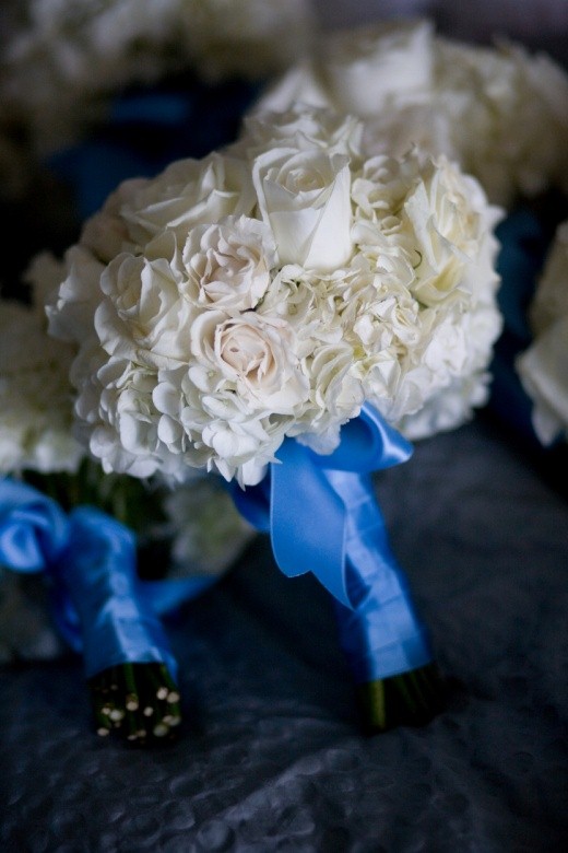Blue ribbon bouquet