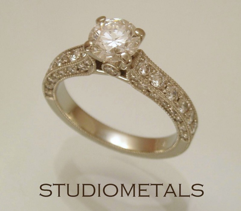 Pave Set Diamond Ring.