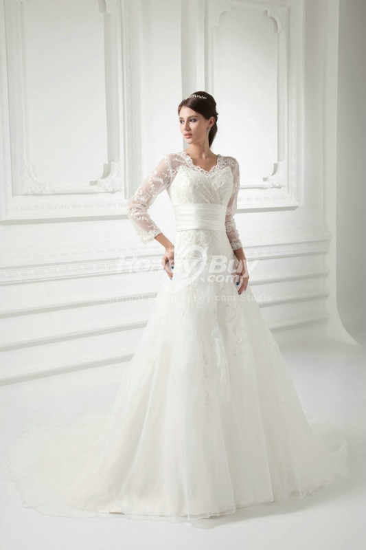 A-Line Fall Wedding Dress