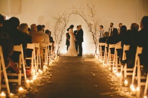 candles aisle decoration