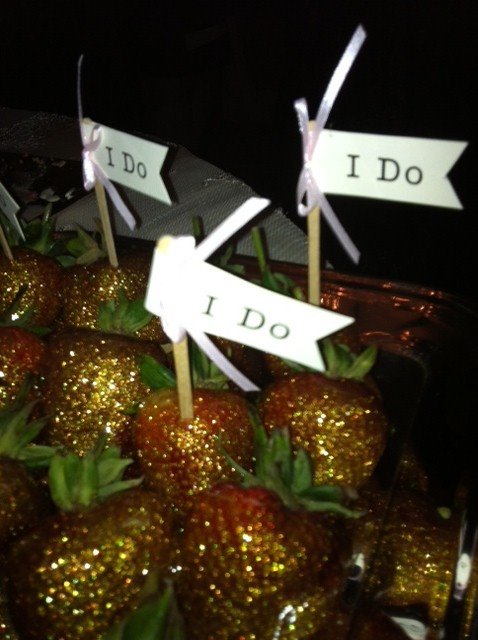 glitter strawberries