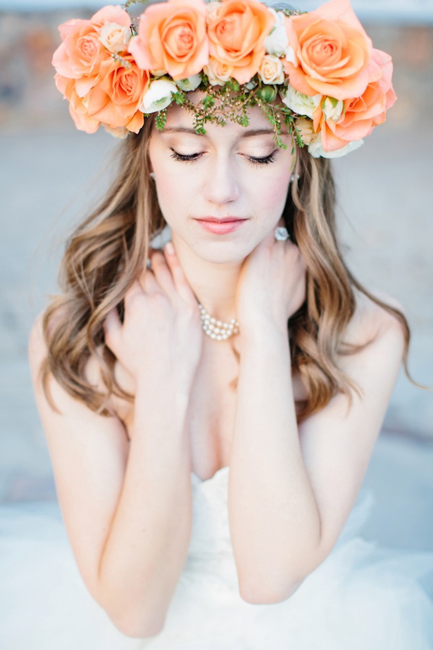 Bridal floral crown