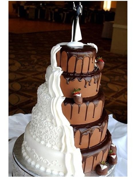 bride and groom cake