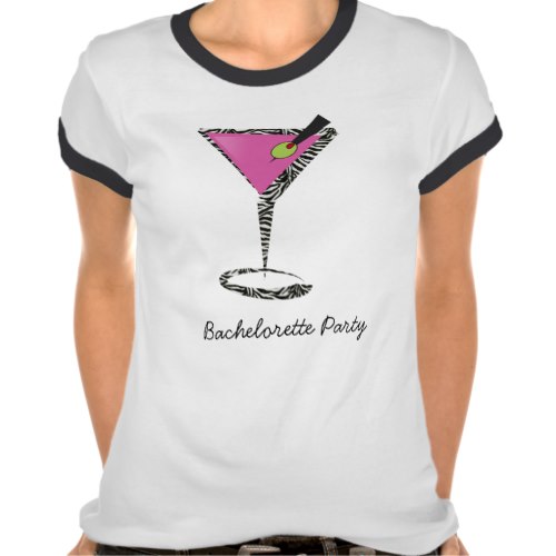 fun martini hot pink shirts