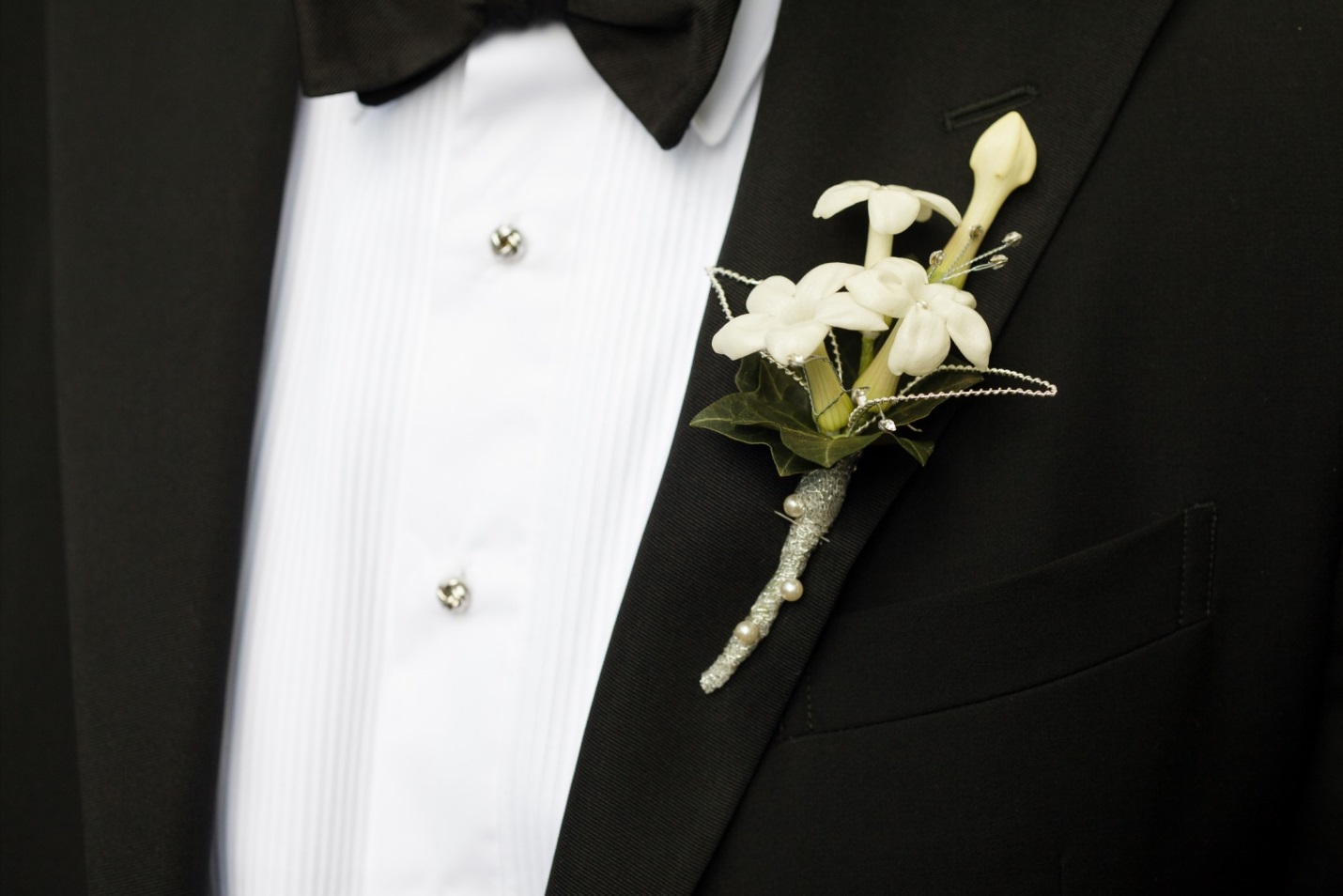 white boutonniere