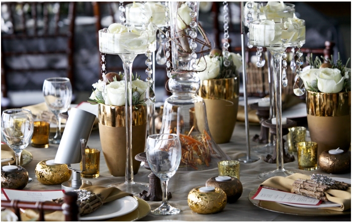 metallic-decor-wedding