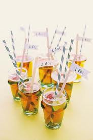 Pimms with candy striped straws