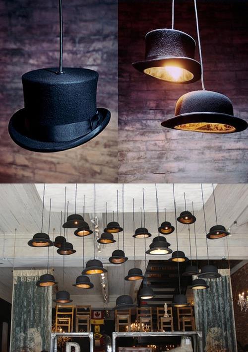 Hanging hat lights by Jake Phips
