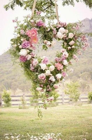 Hanging Floral heart