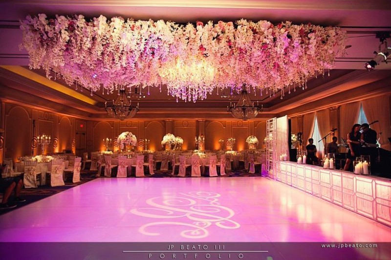 Wedding ceiling flowers