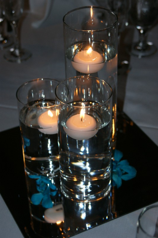 Floating Candles in a glass