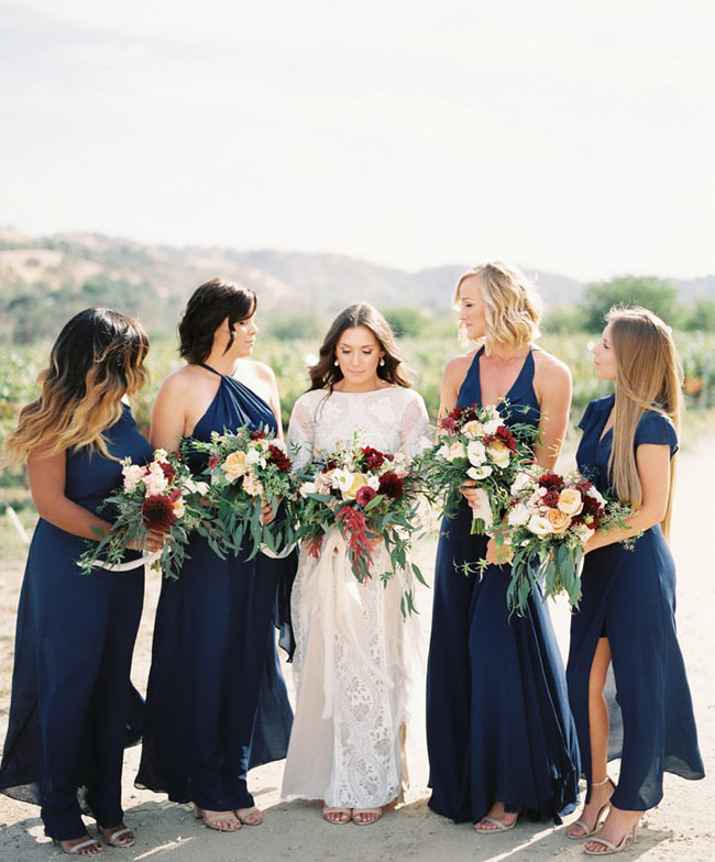 Navy Bridesmaid Dresses