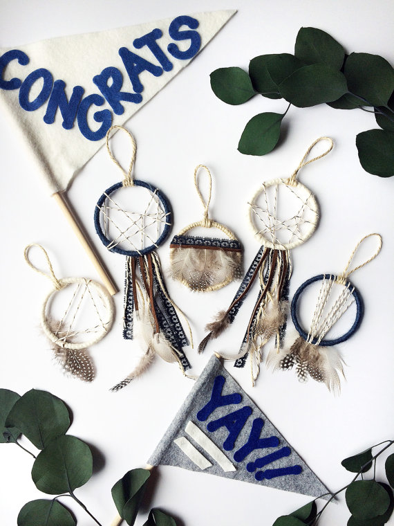 Boho Navy Dream Catcher Wedding Favors