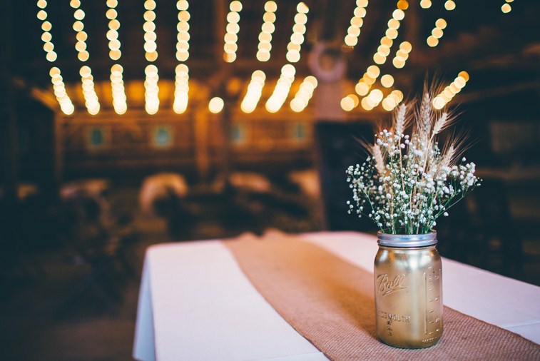 mason jar fall wedding decoration