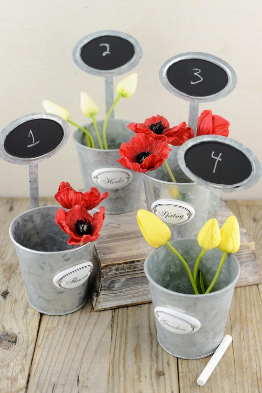 Table Number Garden Planters