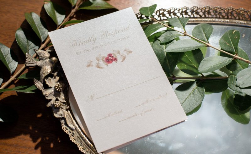 Gold and Burgundy Floral Invitations By weddingpaperlove